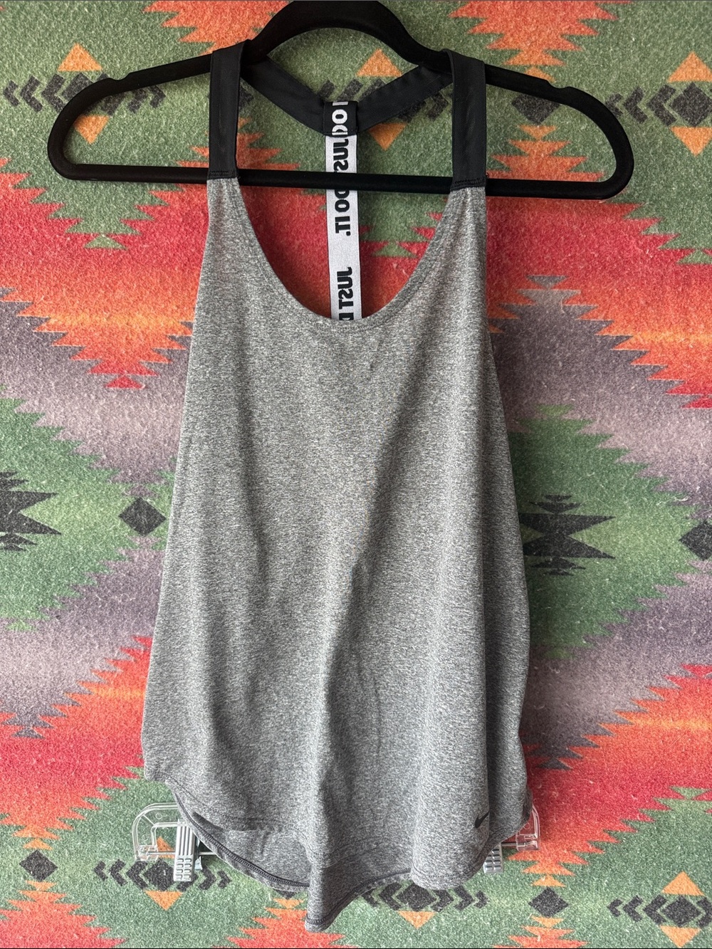 Nike Gray Racerback Tank with Black Straps